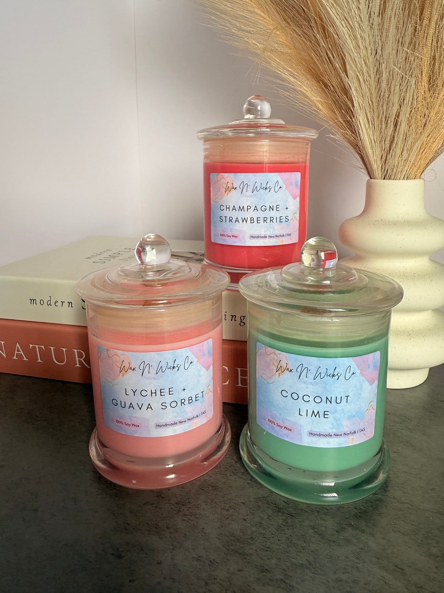 Glass Jar Candle with Lid