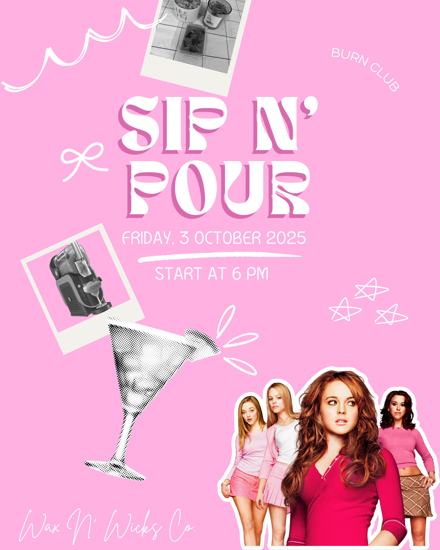 Book a Sip N’ Pour Session