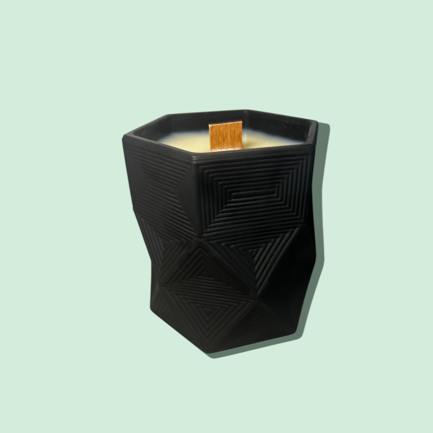 Black Geometric Candle